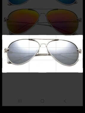 Silver Unisex Aviator Adult Sunglasses